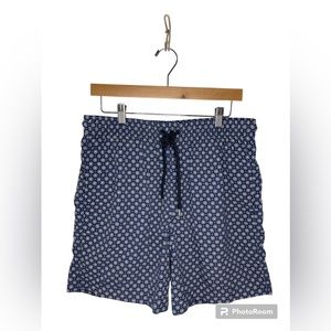 Brooks Brothers blue foulard swim trunks, men’s medium.